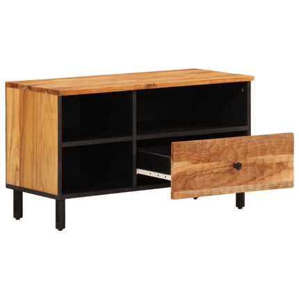 Tv-bänk 80x33x46 cm massivt akaciaträ