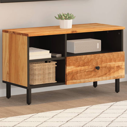 Tv-bänk 80x33x46 cm massivt akaciaträ