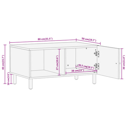 Soffbord 80x50x40 cm massivt mangoträ