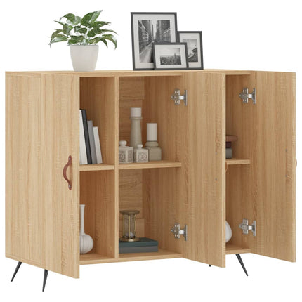 Skänk sonoma-ek 90x34x80 cm konstruerat trä