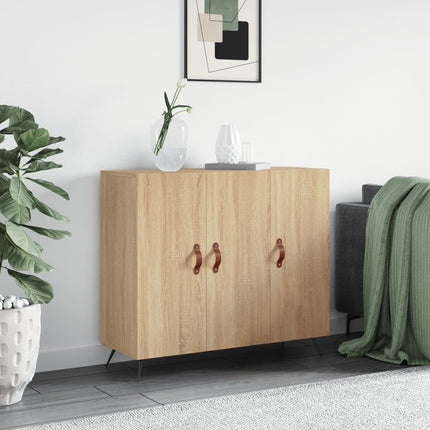 Skänk sonoma-ek 90x34x80 cm konstruerat trä