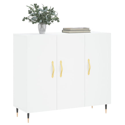 Skänk vit 90x34x80 cm konstruerat trä