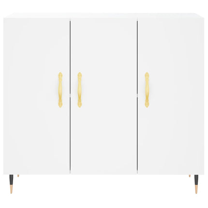 Skänk vit 90x34x80 cm konstruerat trä