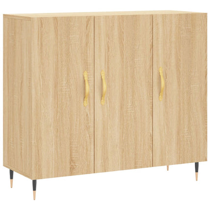 Skänk sonoma-ek 90x34x80 cm konstruerat trä
