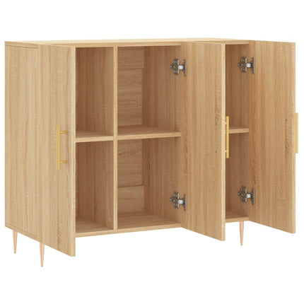 Skänk sonoma-ek 90x34x80 cm konstruerat trä