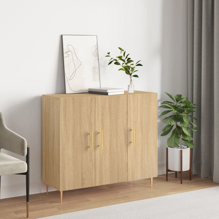 Skänk sonoma-ek 90x34x80 cm konstruerat trä