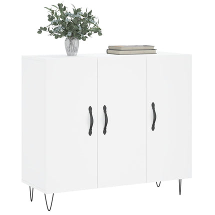 Skänk vit 90x34x80 cm konstruerat trä