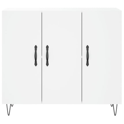 Skänk vit 90x34x80 cm konstruerat trä