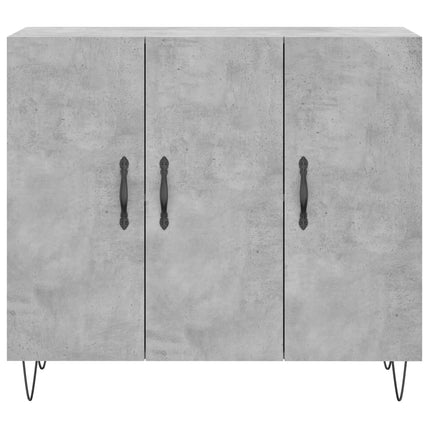 Byrå betonggrå 90x34x80 cm konstruerat trä