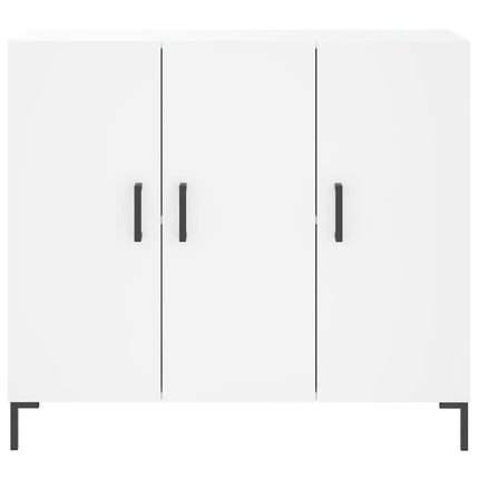 Skänk vit 90x34x80 cm konstruerat trä