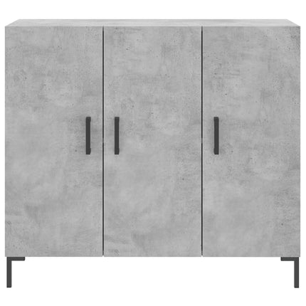 Byrå betonggrå 90x34x80 cm konstruerat trä