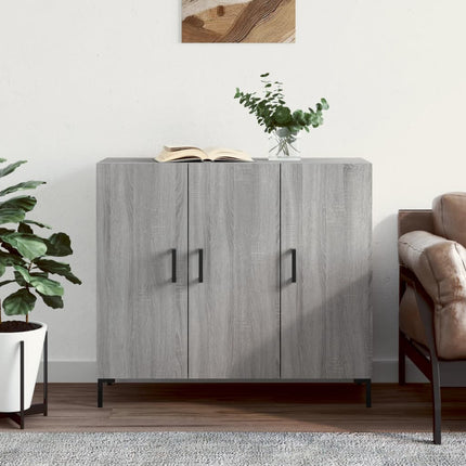 Skänk grå sonoma 90x34x80 cm konstruerat trä
