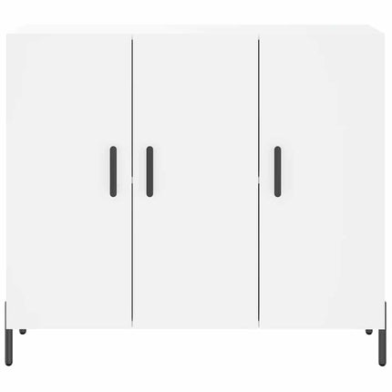 Skänk vit 90x34x80 cm konstruerat trä