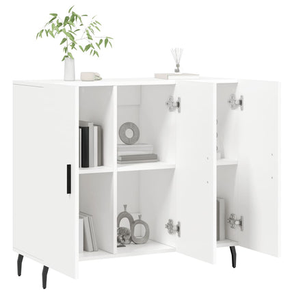 Skänk vit 90x34x80 cm konstruerat trä