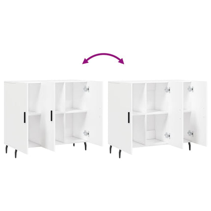 Skänk vit 90x34x80 cm konstruerat trä