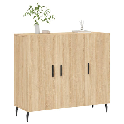 Skänk sonoma-ek 90x34x80 cm konstruerat trä
