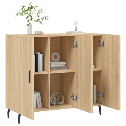 Skänk sonoma-ek 90x34x80 cm konstruerat trä