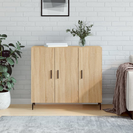 Skänk sonoma-ek 90x34x80 cm konstruerat trä
