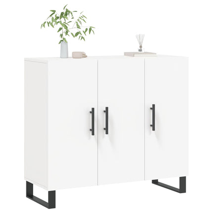 Skänk vit 90x34x80 cm konstruerat trä