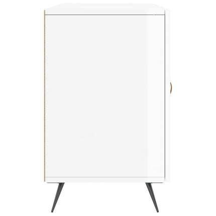 Skåp vit högglans 100x36x60 cm konstruerat trä