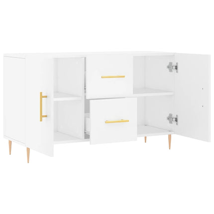 Skänk vit 100x36x60 cm konstruerat trä