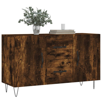 Skänk rökfärgad ek 100x36x60 cm konstruerat trä