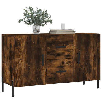 Skänk rökfärgad ek 100x36x60 cm konstruerat trä