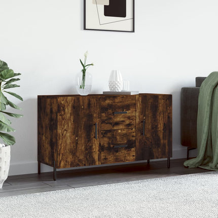 Skänk rökfärgad ek 100x36x60 cm konstruerat trä