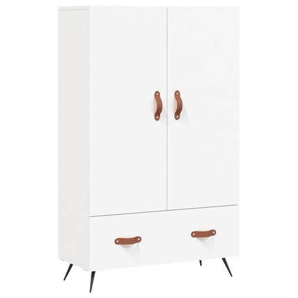 Högskåp vit 69,5x31x115 cm konstruerat trä