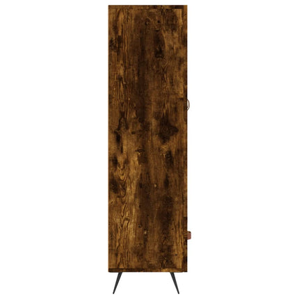 Högskåp rökfärgad ek 69,5x31x115 cm konstruerat trä