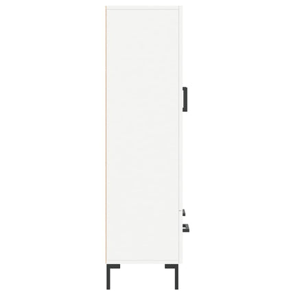 Högskåp vit 69,5x31x115 cm konstruerat trä