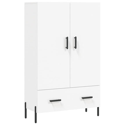 Högskåp vit 69,5x31x115 cm konstruerat trä