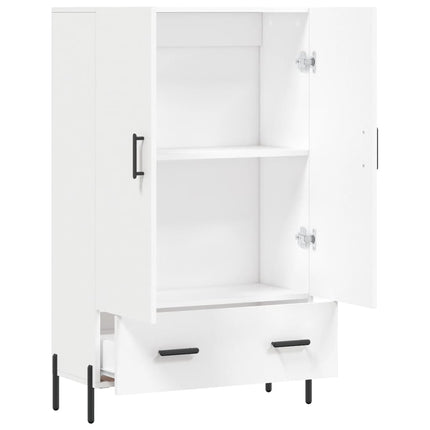 Högskåp vit 69,5x31x115 cm konstruerat trä