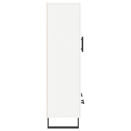 Högskåp vit 69,5x31x115 cm konstruerat trä