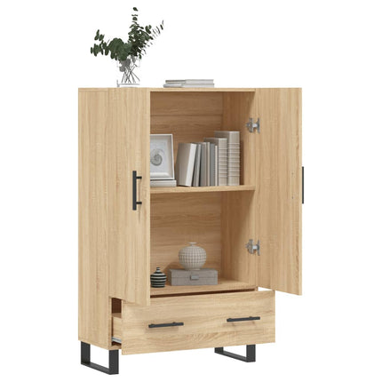 Högskåp sonoma-ek 69,5x31x115 cm konstruerat trä