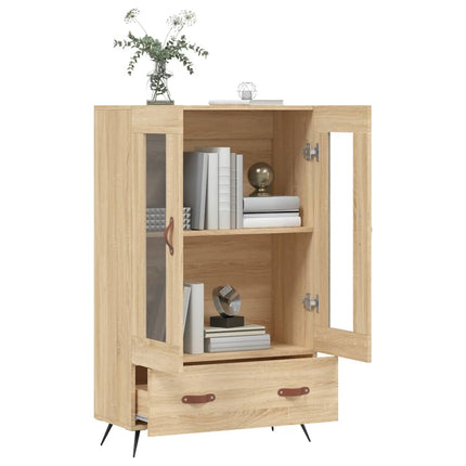 Högskåp sonoma-ek 69,5x31x115 cm konstruerat trä