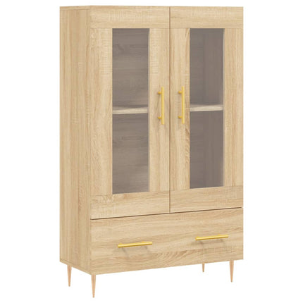 Högskåp sonoma-ek 69,5x31x115 cm konstruerat trä