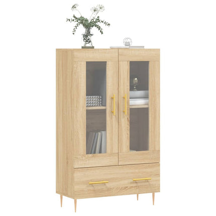 Högskåp sonoma-ek 69,5x31x115 cm konstruerat trä