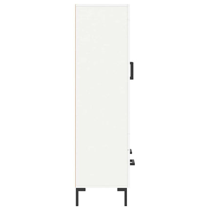 Högskåp vit 69,5x31x115 cm konstruerat trä