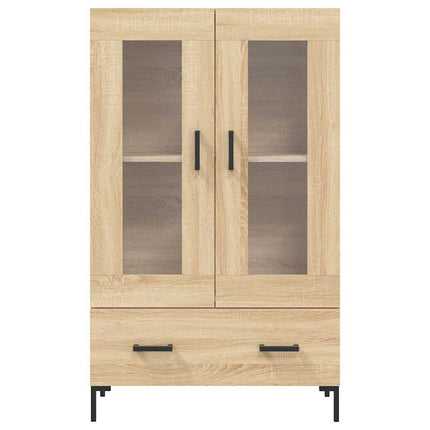 Högskåp sonoma-ek 69,5x31x115 cm konstruerat trä
