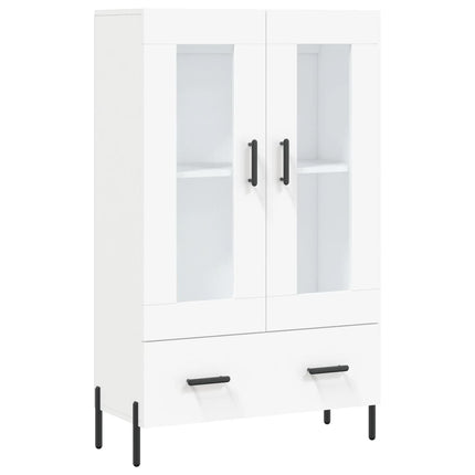 Högskåp vit 69,5x31x115 cm konstruerat trä
