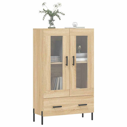 Högskåp sonoma-ek 69,5x31x115 cm konstruerat trä