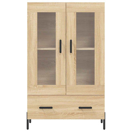 Högskåp sonoma-ek 69,5x31x115 cm konstruerat trä