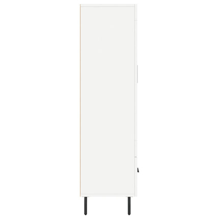 Högskåp vit 69,5x31x115 cm konstruerat trä