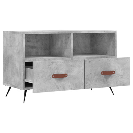 Tv-bänk betonggrå 80x36x50 cm konstruerat trä