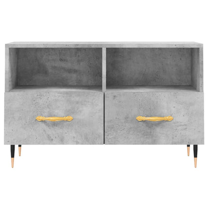 Tv-bänk betonggrå 80x36x50 cm konstruerat trä