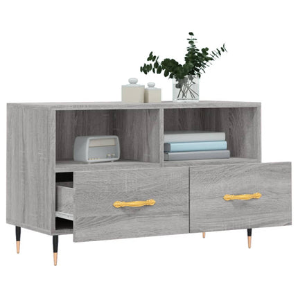 Tv-bänk grå sonoma 80x36x50 cm konstruerat trä
