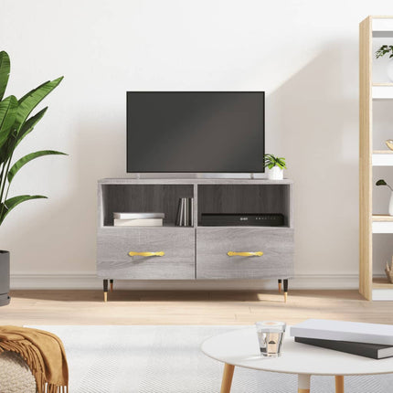 Tv-bänk grå sonoma 80x36x50 cm konstruerat trä