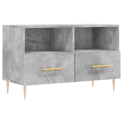 Tv-bänk betonggrå 80x36x50 cm konstruerat trä