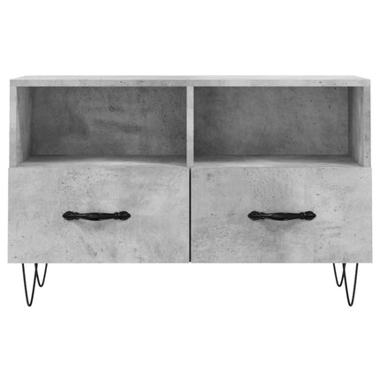 Tv-bänk betonggrå 80x36x50 cm konstruerat trä